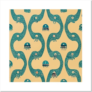 Octopus Pattern Posters and Art